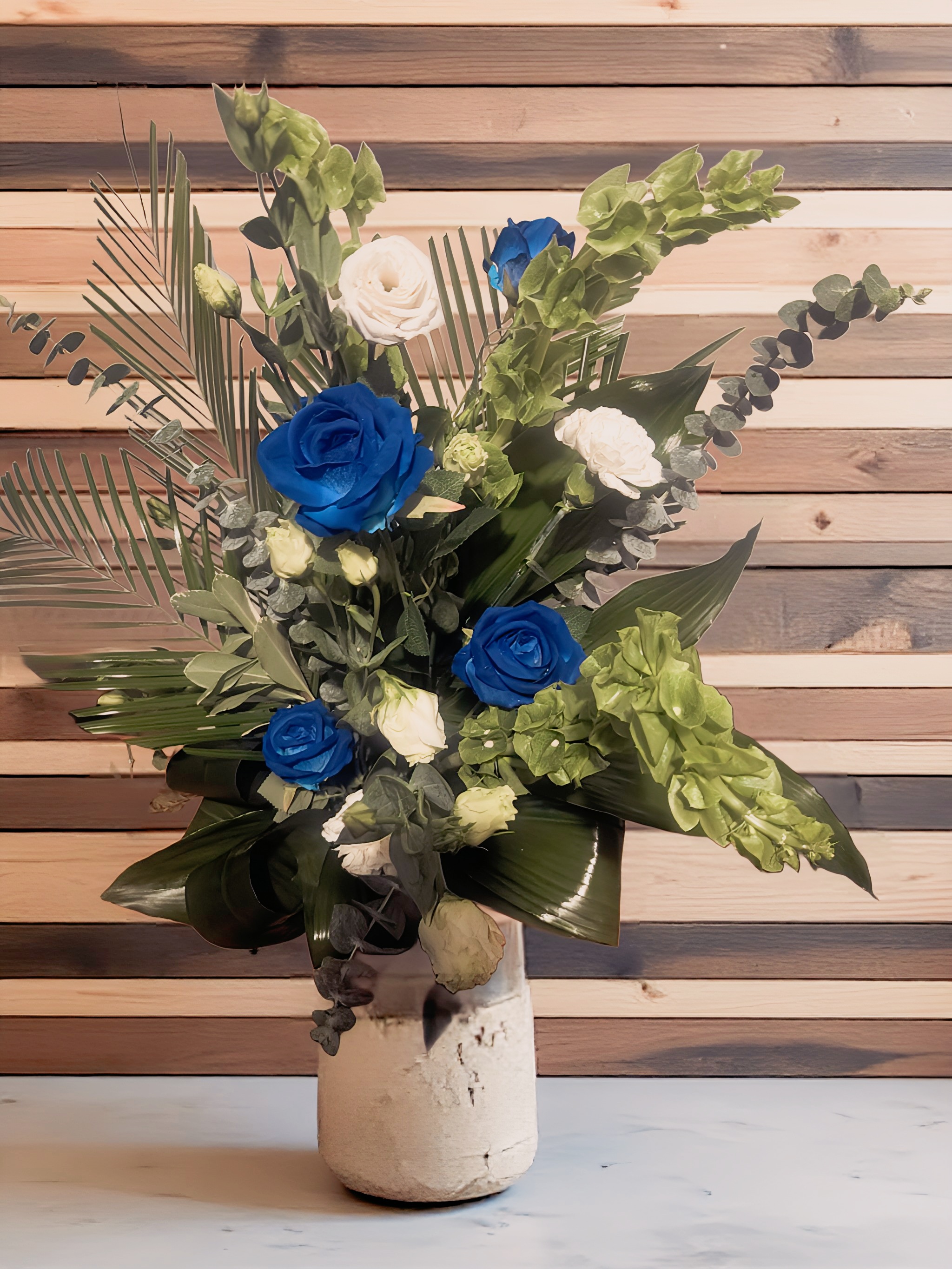 Blue Rose Vase