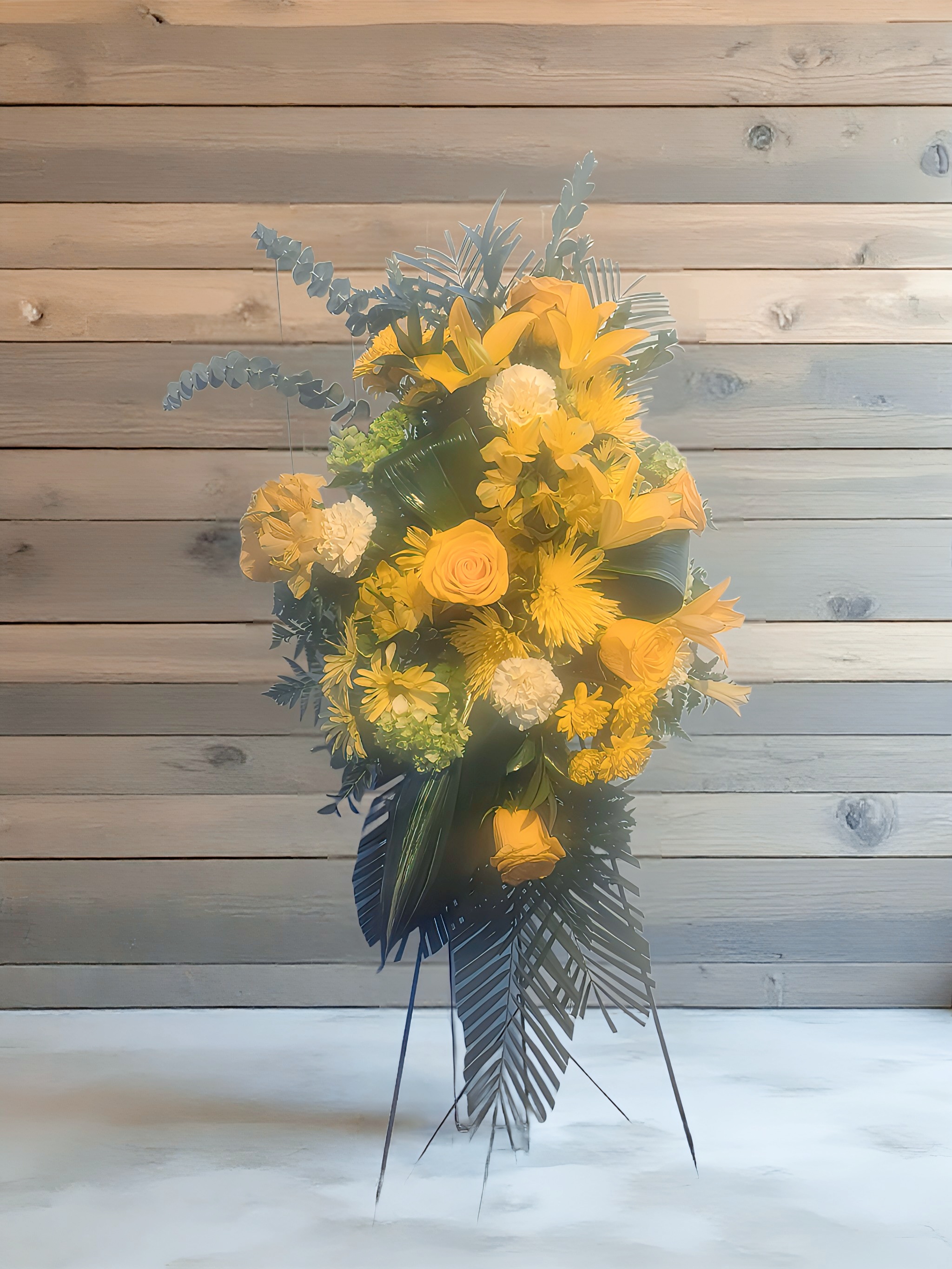 Yellow Sunflower Standing Spray